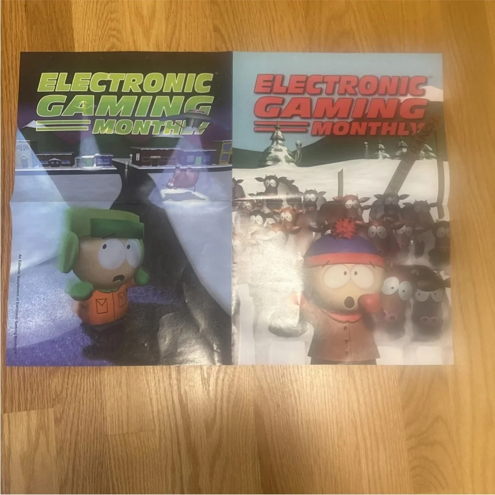 Electronic Gaming Monthly Vintage Poster South Park Video Game Poster